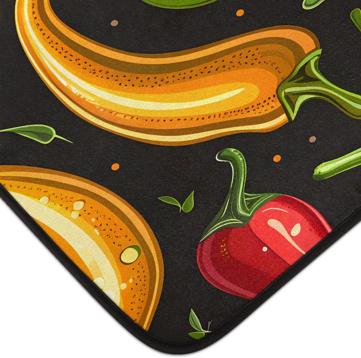 Red Hot Chili Pepper on Black Large Area Rug 4x6 Ft Washable Stain Resistant Rugs Non-Slip Soft Modern Carpet for Home Kitchen Living Room Office Party Decor