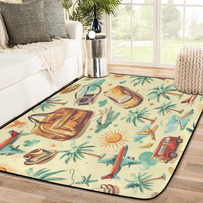 Red Hot Chili Pepper on Black Large Area Rug 4x6 Ft Washable Stain Resistant Rugs Non-Slip Soft Modern Carpet for Home Kitchen Living Room Office Party Decor