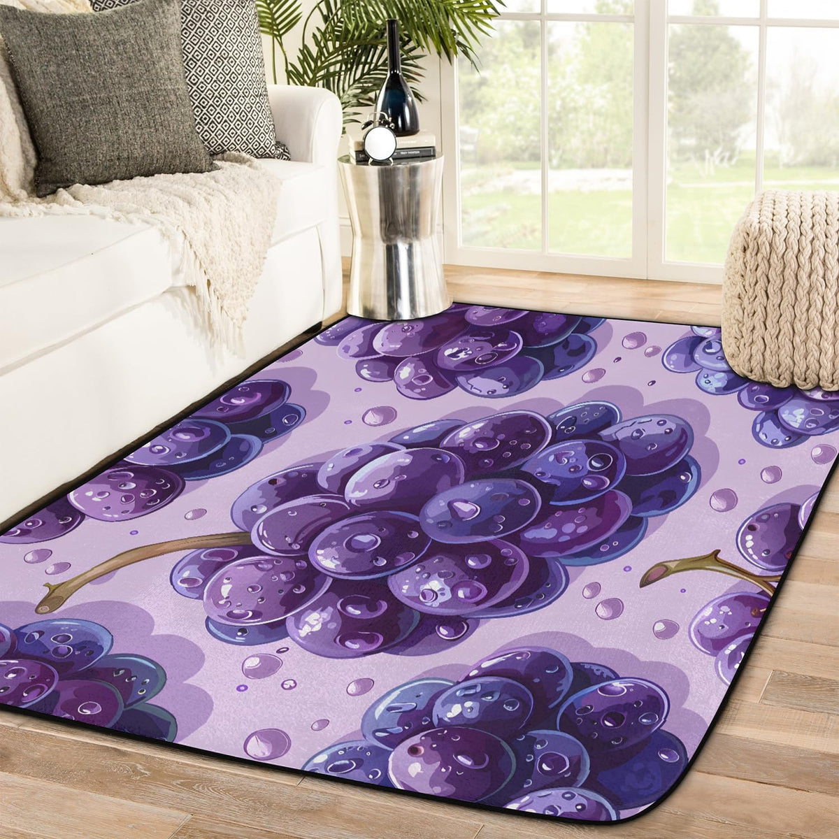 Red Hot Chili Pepper on Black Large Area Rug 4x6 Ft Washable Stain Resistant Rugs Non-Slip Soft Modern Carpet for Home Kitchen Living Room Office Party Decor