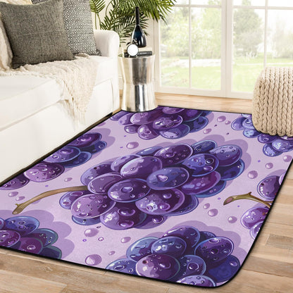 Red Hot Chili Pepper on Black Large Area Rug 4x6 Ft Washable Stain Resistant Rugs Non-Slip Soft Modern Carpet for Home Kitchen Living Room Office Party Decor