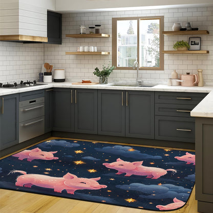 Red Hot Chili Pepper on Black Large Area Rug 4x6 Ft Washable Stain Resistant Rugs Non-Slip Soft Modern Carpet for Home Kitchen Living Room Office Party Decor