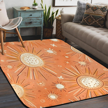 Red Hot Chili Pepper on Black Large Area Rug 4x6 Ft Washable Stain Resistant Rugs Non-Slip Soft Modern Carpet for Home Kitchen Living Room Office Party Decor