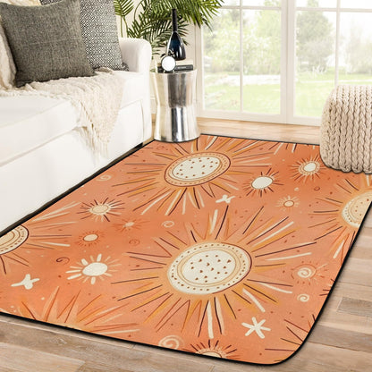 Red Hot Chili Pepper on Black Large Area Rug 4x6 Ft Washable Stain Resistant Rugs Non-Slip Soft Modern Carpet for Home Kitchen Living Room Office Party Decor