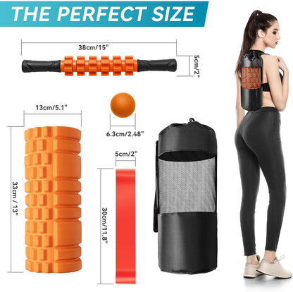 5 in 1 Foam Roller Set Trigger Point Exercise Foam Roller