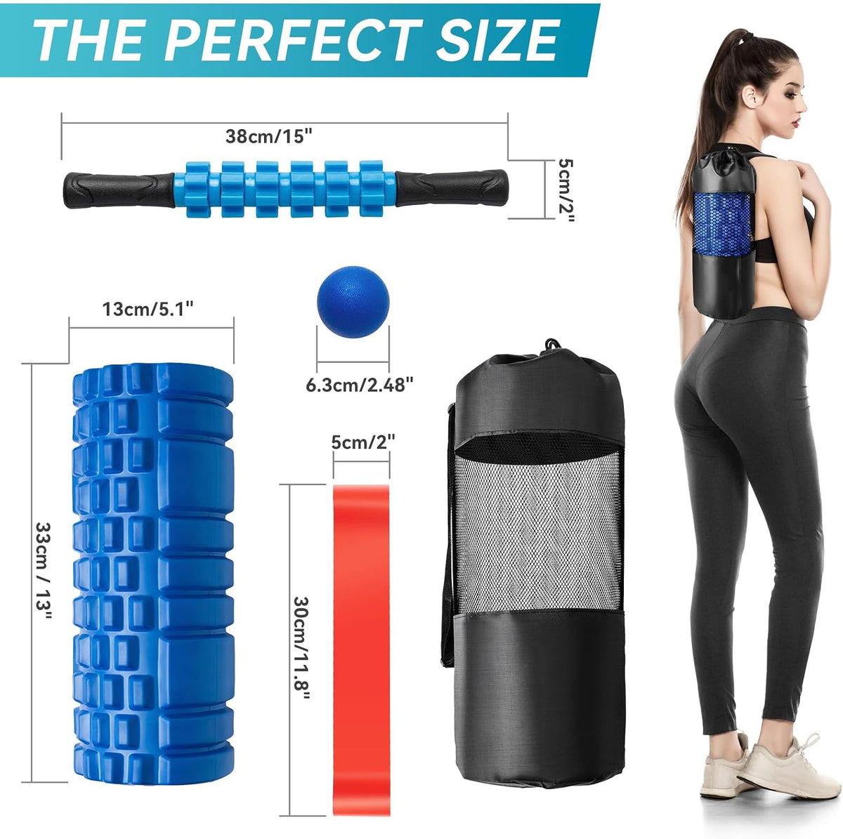 5 in 1 Foam Roller Set Trigger Point Exercise Foam Roller