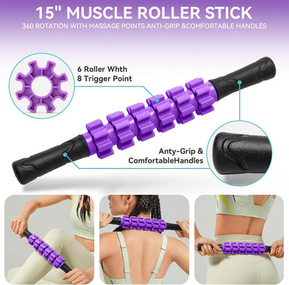 5 in 1 Foam Roller Set Trigger Point Exercise Foam Roller