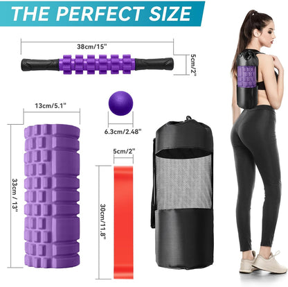5 in 1 Foam Roller Set Trigger Point Exercise Foam Roller