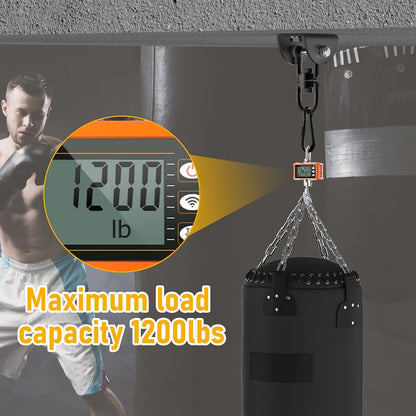 Hammock Hanging Kit, 1200 lb Capacity Heavy Duty Ceiling Hooks, 360° Swivel Swing Set Hanger for Hammock Chairs, Tree Swings, Yoga Swings, Heavy Bag Mount Supports Sandbag & Punching Bag