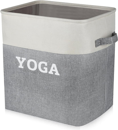 Yoga Mat Holder Storage Basket, Home Gym Storage Organizer Yoga Exercise Equipment Storage, Yoga Basket Foam Roller Workout Equipment Storage for Home Exercise and Fitness Gear