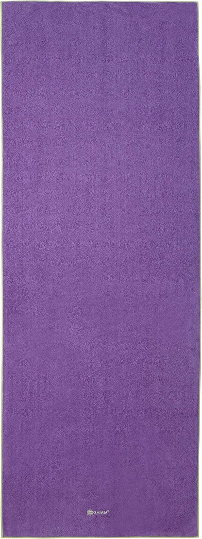 Stay-Put Yoga Mat Towel, Non-Slip, Corner Pockets