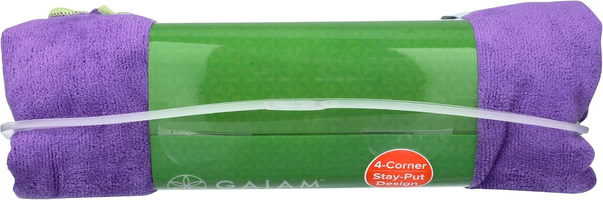 Stay-Put Yoga Mat Towel, Non-Slip, Corner Pockets