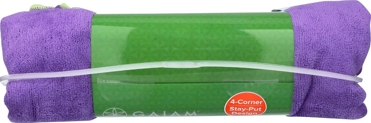 Stay-Put Yoga Mat Towel, Non-Slip, Corner Pockets