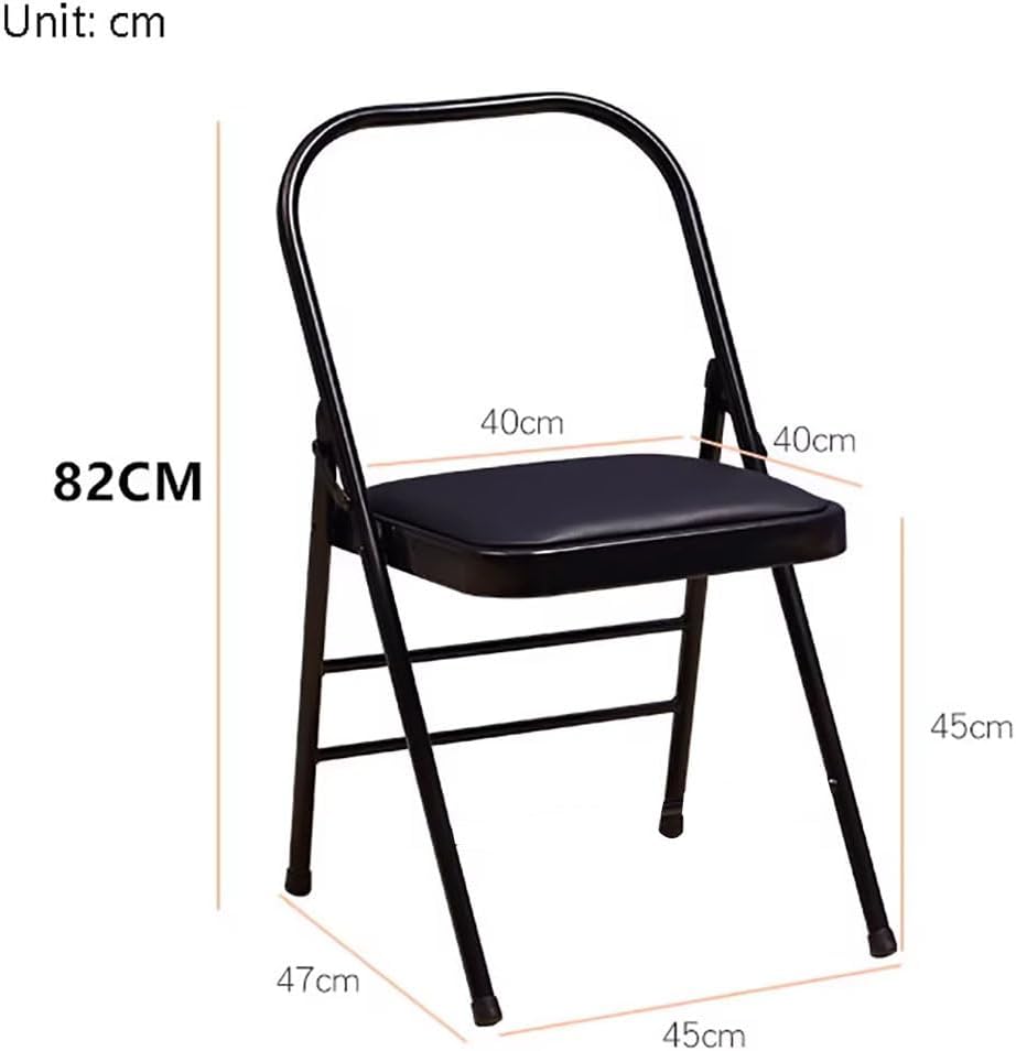Brown Backless Yoga Chair, Pilates Yoga Chair, PU Leather, Double Beam Design, Folding Yoga Chair, Iyengar Yoga Chair, Yoga Inversion Chair, Size: 47 * 45 * 82cm