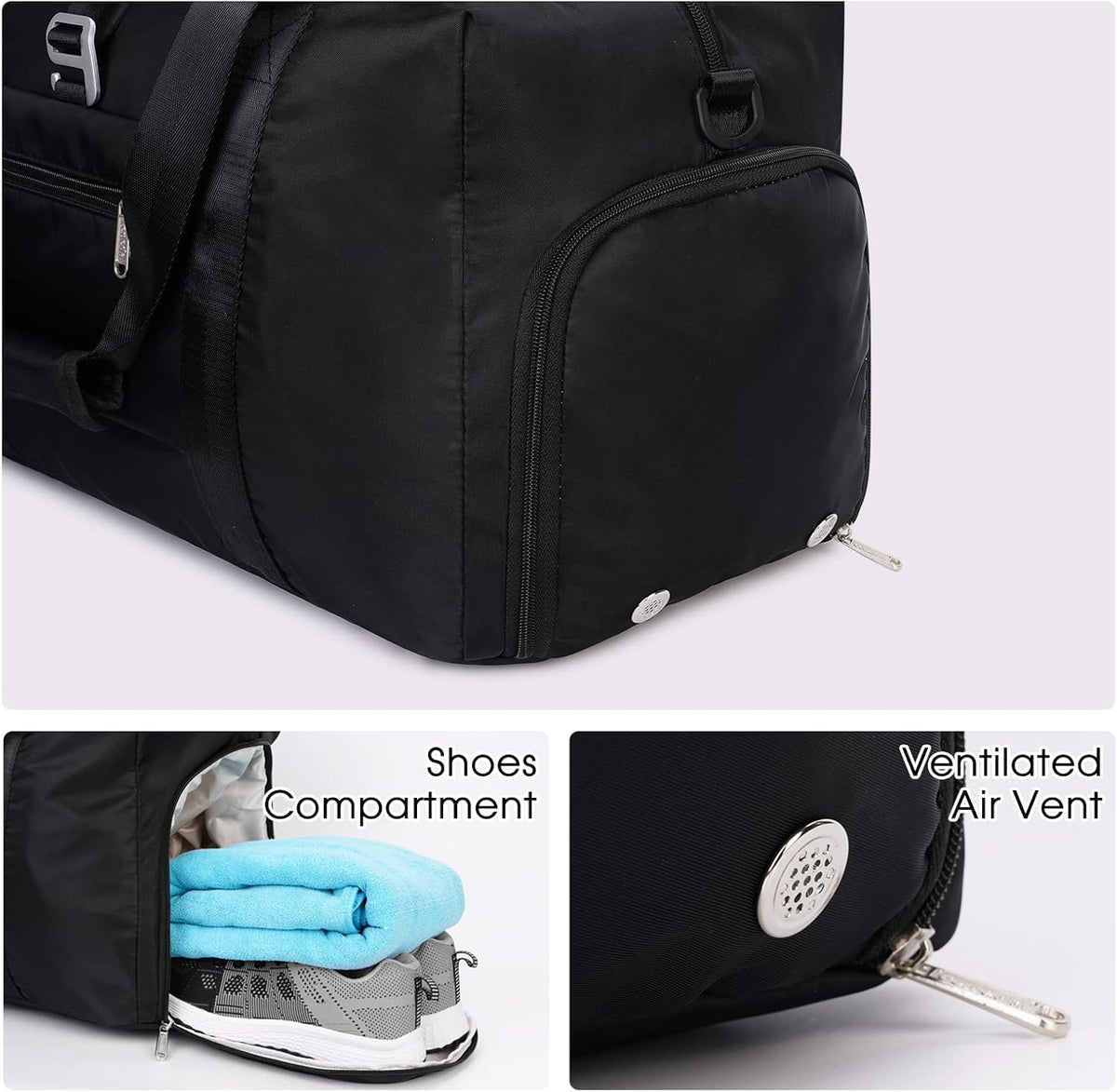 Ceneda 20" Gym Bag for Women with Wet Pocket & Shoe Compartment, Lightweight Duffel Waterproof Carry On Duffle for Travel, Yoga, Overnight (Green)