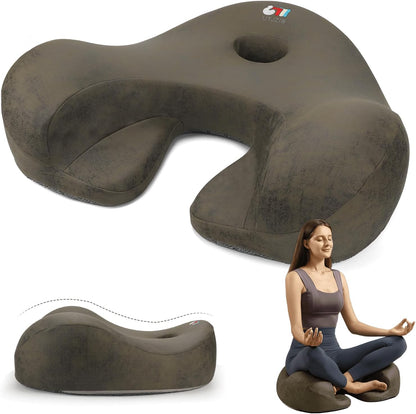 Meditation Cushion Memory Foam Floor Pillow for Cross Legged Sitting