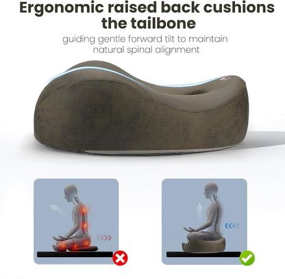 Meditation Cushion Memory Foam Floor Pillow for Cross Legged Sitting