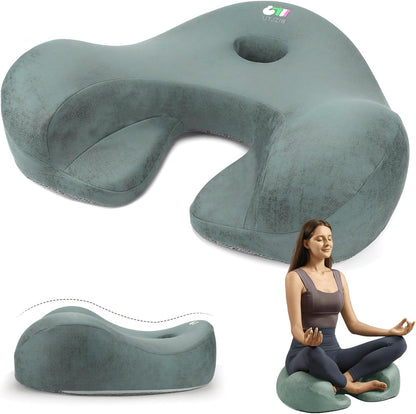 Meditation Cushion Memory Foam Floor Pillow for Cross Legged Sitting