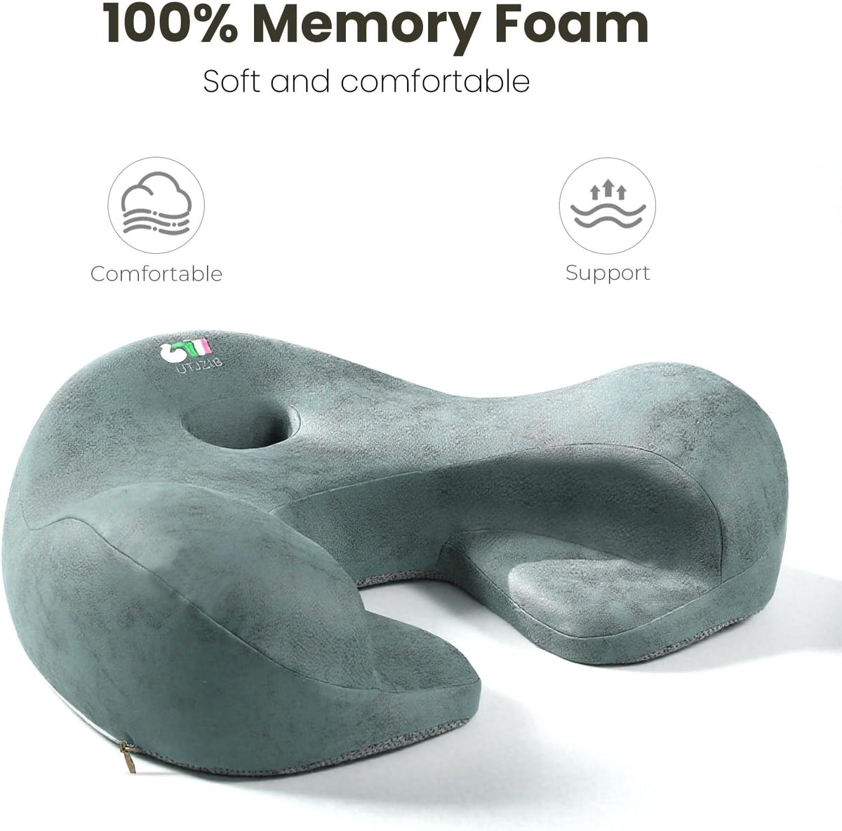 Meditation Cushion Memory Foam Floor Pillow for Cross Legged Sitting