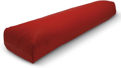 Pranayama Yoga Bolster - Expand Chest for Deeper Breath Work, Made in USA with Eco-Friendly Materials - Studio Grade Firm Pranayama Support Cushion - Natural Cotton, Hemp or Vinyl, 27"L x 6"W x 5"H