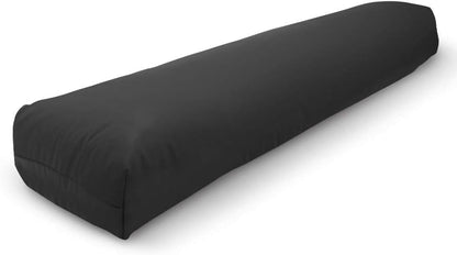 Pranayama Yoga Bolster - Expand Chest for Deeper Breath Work, Made in USA with Eco-Friendly Materials - Studio Grade Firm Pranayama Support Cushion - Natural Cotton, Hemp or Vinyl, 27"L x 6"W x 5"H