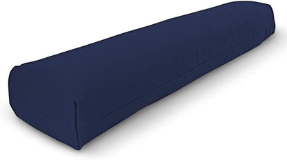 Pranayama Yoga Bolster - Expand Chest for Deeper Breath Work, Made in USA with Eco-Friendly Materials - Studio Grade Firm Pranayama Support Cushion - Natural Cotton, Hemp or Vinyl, 27"L x 6"W x 5"H