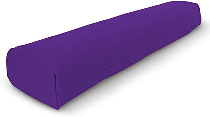 Pranayama Yoga Bolster - Expand Chest for Deeper Breath Work, Made in USA with Eco-Friendly Materials - Studio Grade Firm Pranayama Support Cushion - Natural Cotton, Hemp or Vinyl, 27"L x 6"W x 5"H