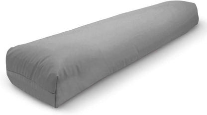 Pranayama Yoga Bolster - Expand Chest for Deeper Breath Work, Made in USA with Eco-Friendly Materials - Studio Grade Firm Pranayama Support Cushion - Natural Cotton, Hemp or Vinyl, 27"L x 6"W x 5"H