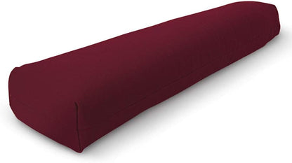Pranayama Yoga Bolster - Expand Chest for Deeper Breath Work, Made in USA with Eco-Friendly Materials - Studio Grade Firm Pranayama Support Cushion - Natural Cotton, Hemp or Vinyl, 27"L x 6"W x 5"H