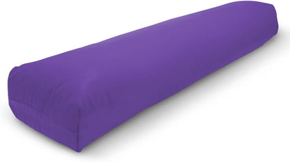 Pranayama Yoga Bolster - Expand Chest for Deeper Breath Work, Made in USA with Eco-Friendly Materials - Studio Grade Firm Pranayama Support Cushion - Natural Cotton, Hemp or Vinyl, 27"L x 6"W x 5"H