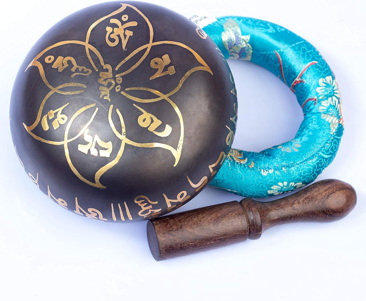 Tibetan Singing Bowl Set Brass - Master Healing Grade - Authentic Handcrafted Sound Bowl