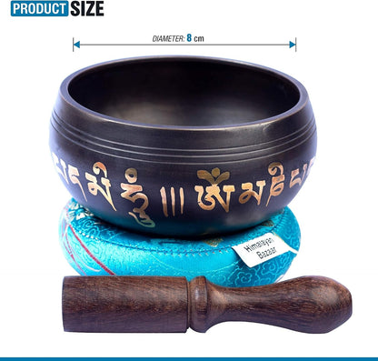 Tibetan Singing Bowl Set Brass - Master Healing Grade - Authentic Handcrafted Sound Bowl