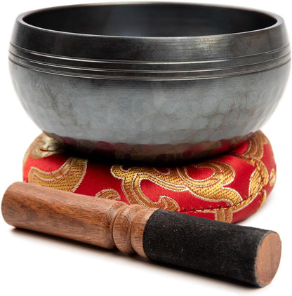 Tibetan Singing Bowl Set Brass - Master Healing Grade - Authentic Handcrafted Sound Bowl