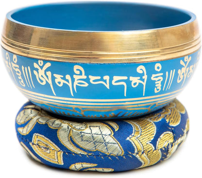 Tibetan Singing Bowl Set Brass - Master Healing Grade - Authentic Handcrafted Sound Bowl