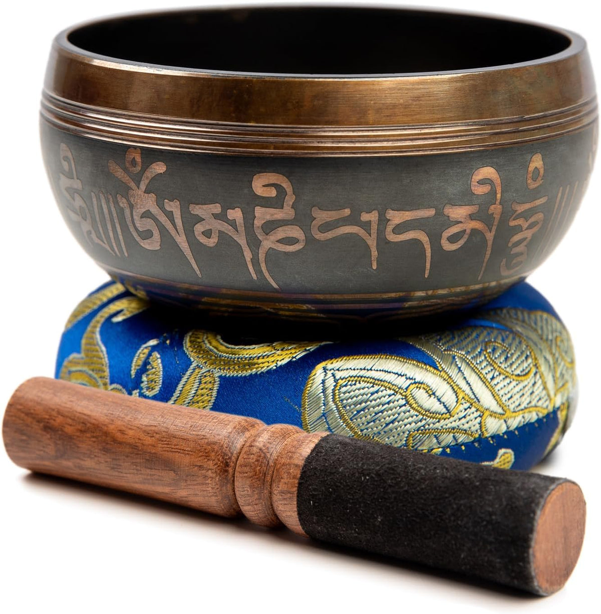 Tibetan Singing Bowl Set Brass - Master Healing Grade - Authentic Handcrafted Sound Bowl