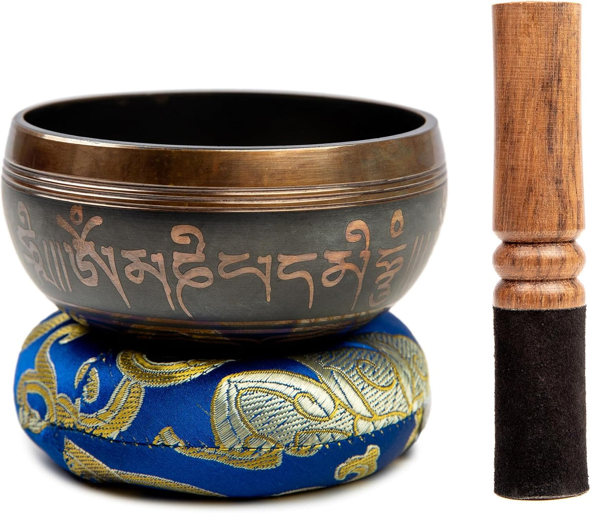 Tibetan Singing Bowl Set Brass - Master Healing Grade - Authentic Handcrafted Sound Bowl
