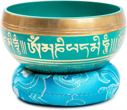 Tibetan Singing Bowl Set Brass - Master Healing Grade - Authentic Handcrafted Sound Bowl
