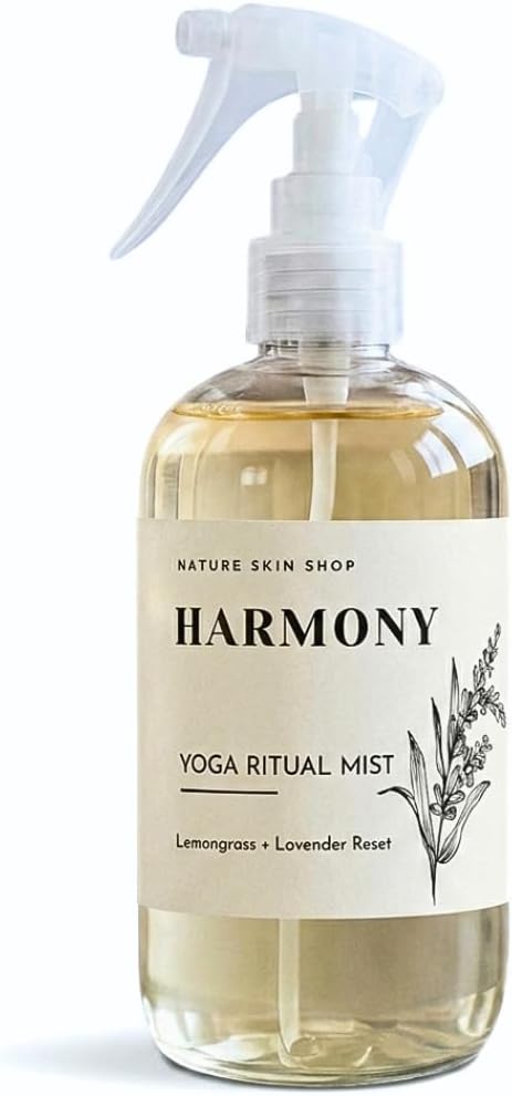 Harmony Lemongrass + Lavender Upward Dog Yoga Mat Cleaner Spray - 8.5 Ounces - for Post-Workout Freshness - Non-Toxic & Non-Slip Formula for All Mats