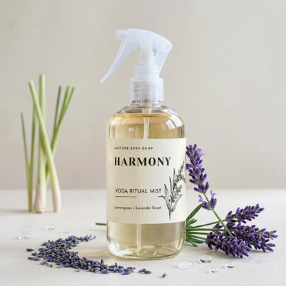 Harmony Lemongrass + Lavender Upward Dog Yoga Mat Cleaner Spray - 8.5 Ounces - for Post-Workout Freshness - Non-Toxic & Non-Slip Formula for All Mats