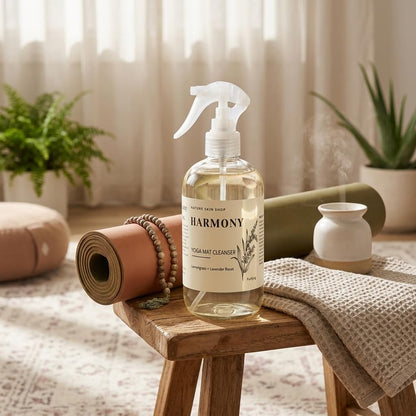 Harmony Lemongrass + Lavender Upward Dog Yoga Mat Cleaner Spray - 8.5 Ounces - for Post-Workout Freshness - Non-Toxic & Non-Slip Formula for All Mats