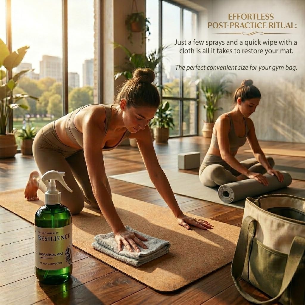 Harmony Lemongrass + Lavender Upward Dog Yoga Mat Cleaner Spray - 8.5 Ounces - for Post-Workout Freshness - Non-Toxic & Non-Slip Formula for All Mats