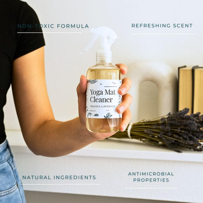Harmony Lemongrass + Lavender Upward Dog Yoga Mat Cleaner Spray - 8.5 Ounces - for Post-Workout Freshness - Non-Toxic & Non-Slip Formula for All Mats