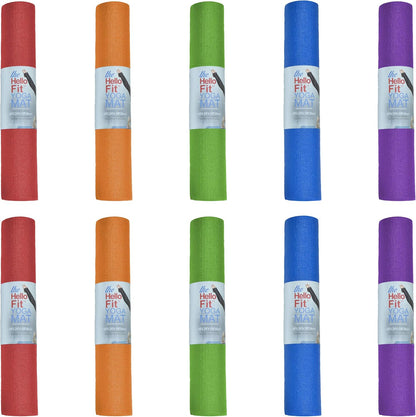 Bulk Yoga Mats, 10 Pack, 4mm Thick, 68x24in