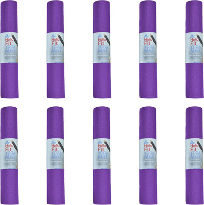 Bulk Yoga Mats, 10 Pack, 4mm Thick, 68x24in