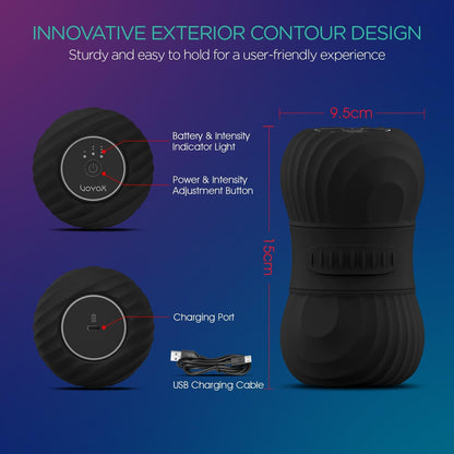 Vibrating Peanut Massage Ball, Electric Deep Tissue Roller