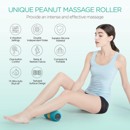 Vibrating Peanut Massage Ball, Electric Deep Tissue Roller