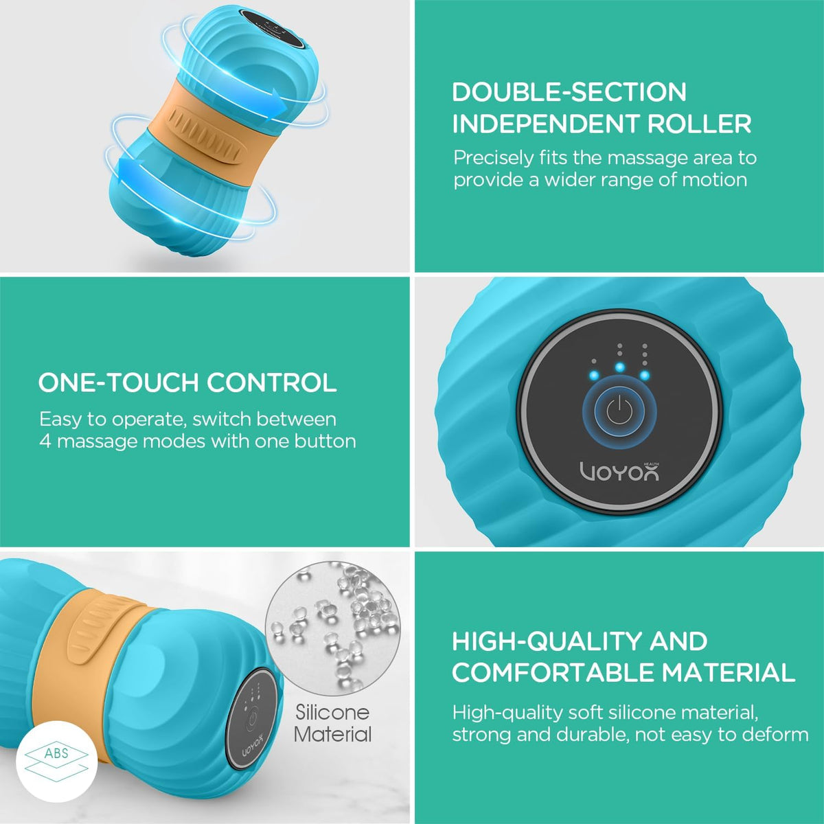 Vibrating Peanut Massage Ball, Electric Deep Tissue Roller
