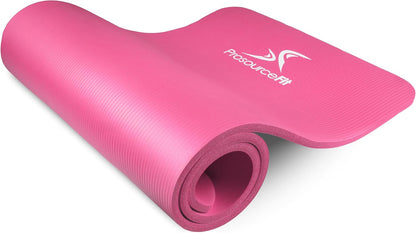 Extra Thick Yoga and Pilates Mat, 71-inch Long High Density Exercise Mat with Comfort Foam and Carrying Strap