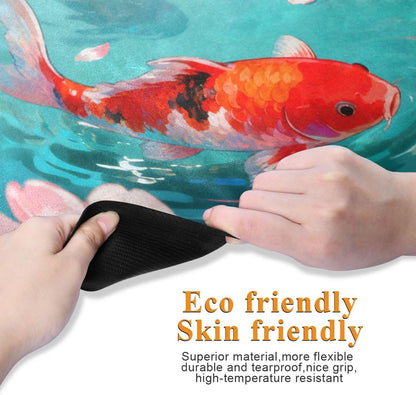 Cherry Blossom kois Fish travel yoga mat for pilates printed, non slip, yoga non slip towel with bags tapete para ejercicio 71x26 inches