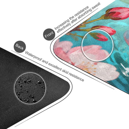 Cherry Blossom kois Fish travel yoga mat for pilates printed, non slip, yoga non slip towel with bags tapete para ejercicio 71x26 inches