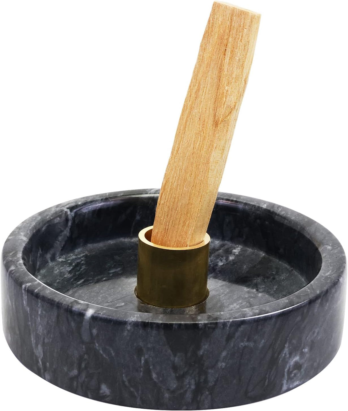 Natural Marble Incense Burner, Handmade Incense Stick Incense Burner Reflux Burner, Ideal for use in Meditation, Incense Smokers and Decoration. (Black)